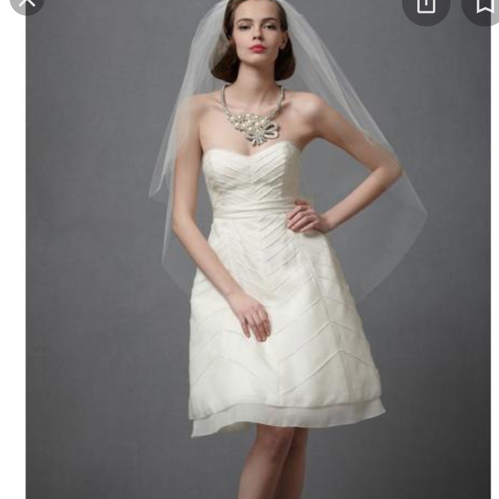 NWT Anthropologie Lively Tea Length Wedding Dress with Pockets